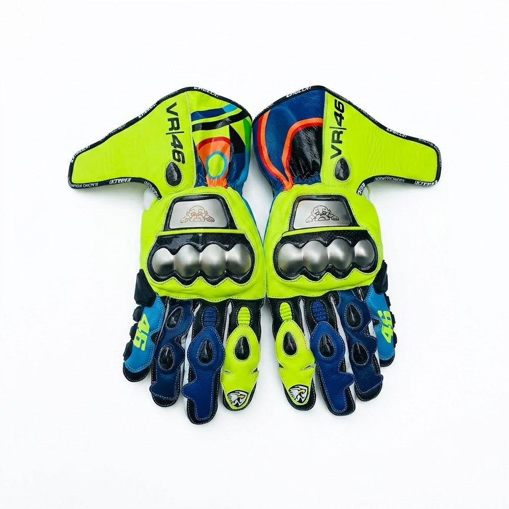 Valentino Rossi VR46 MotoGP 2017 Leather Gloves
